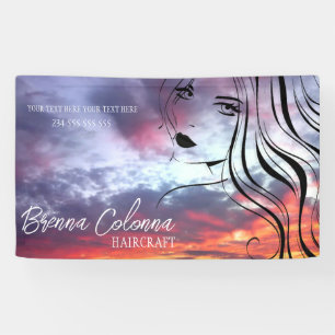 Banderoles Salon de beauté Aquarelle Moderne Élégant Cil