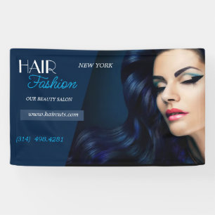 Banderoles salon de beauté coupe de cheveux ciseaux coiffeur 