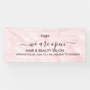 Banderoles Salon de beauté Pink Marble
