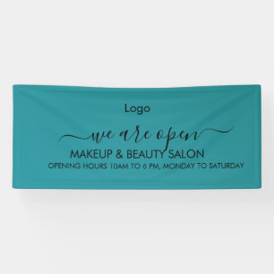 Banderoles Salon de beauté Teal Green Lips