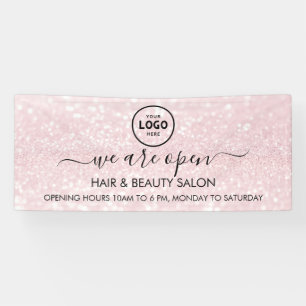 Banderoles Salon de Parties scintillant rose de luxe