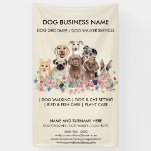 Banderoles Salon de toilettage pour chiens gardien de compagn