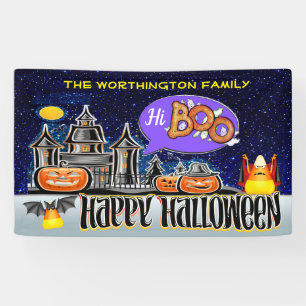 Banderoles Salut Boo ! Joyeux Halloween !