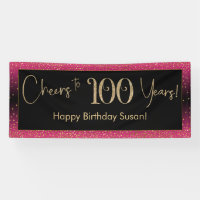 Salutations à 100 ans Anniversaire, Pink Or Noir