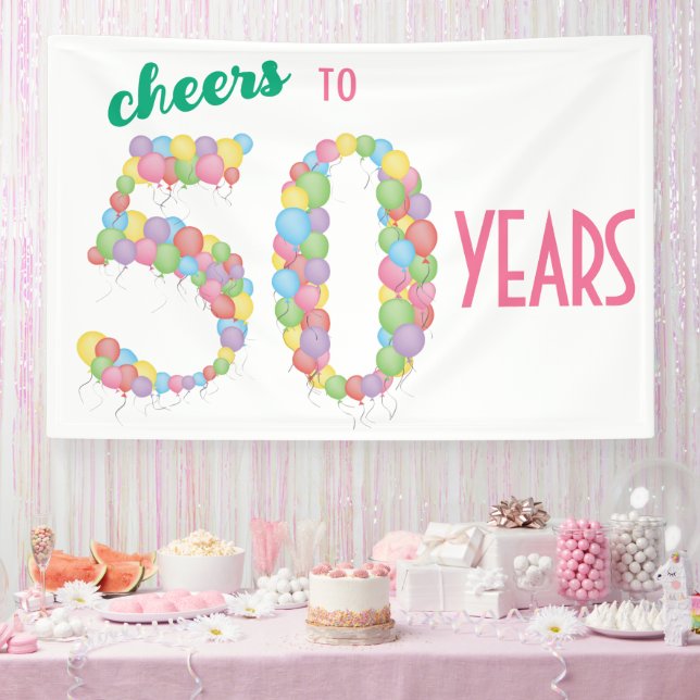 Banderoles Salutations à 50 Ans 50ème Anniversaire (Fête)