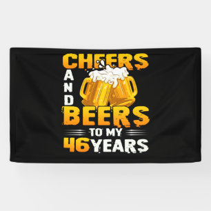 Banderoles Salutations Et Bières À Mon Cadeau 46 Ans 46e An