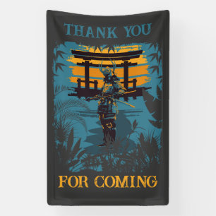 Banderoles Samurai Guerrier fête d'anniversaire Personnalisé