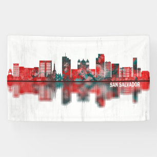 Banderoles San Salvador El Salvador Skyline