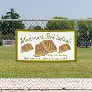 Banderoles Sandwich Cubain Ham Porc Fromage Suisse Festival a