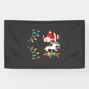 Banderoles Santa Elfe Licorne qui Dabbing Noël Enfants Garçon