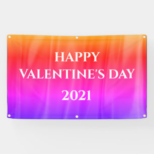 Banderoles Satin Heureuse Sainte-Valentin Semble Clair Couleu