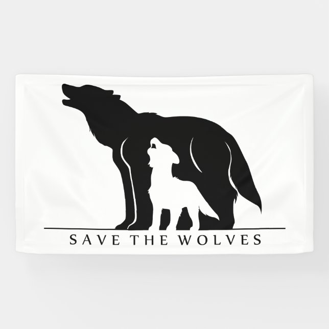 Banderoles Sauvez les loups (Horizontal)