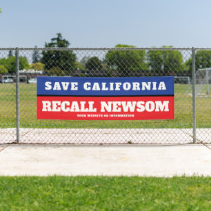 Banderoles Save California Recall Governor Newsom