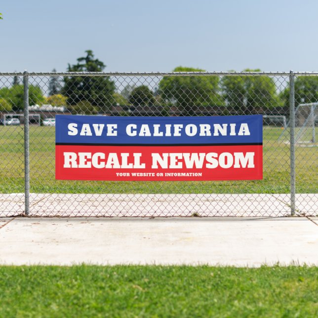 Banderoles Save California Recall Governor Newsom (En situation)