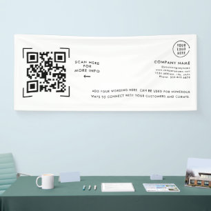 Banderoles Scan Code QR Logo Professionnel d'Entreprise