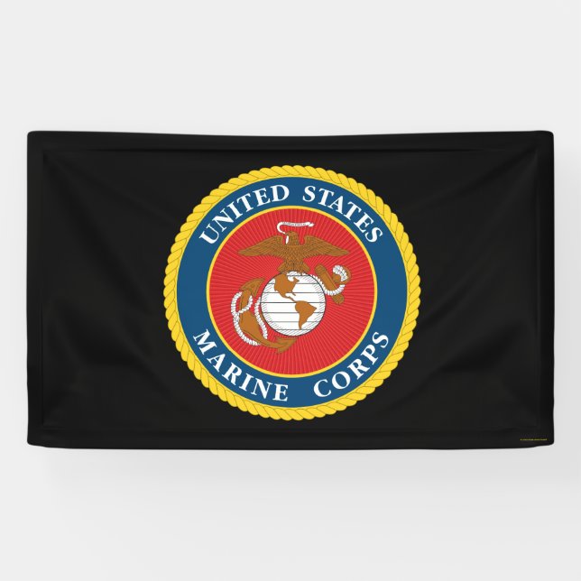 Banderoles Sceau du Corps des Marines - plat (Horizontal)