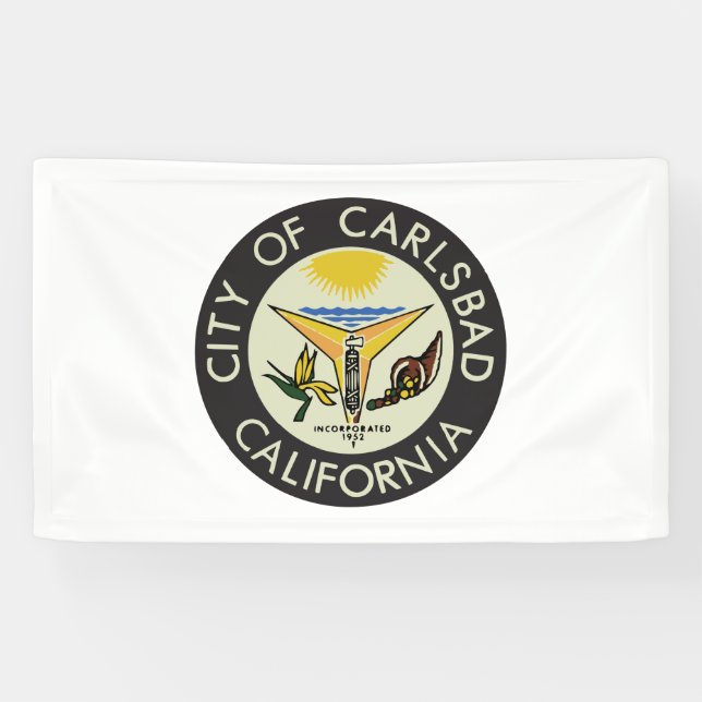 Banderoles Sceau urbain de Carlsbad (Californie) (Horizontal)
