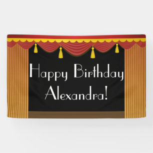 Banderoles Scène personnalisée Rideau Théâtre Anniversaire Ba