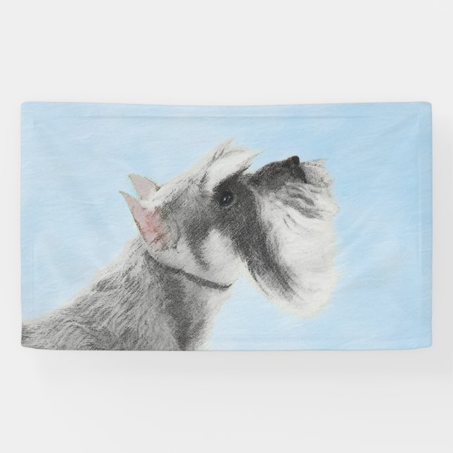 Banderoles Schnauzer (Giant, Standard) Peinture - Chien Art (Horizontal)