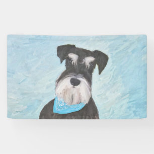 Banderoles Schnauzer (Miniature) Peinture - Chien original mi