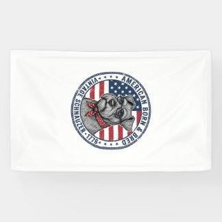 Banderoles Schnauzer Patriotique Vintage