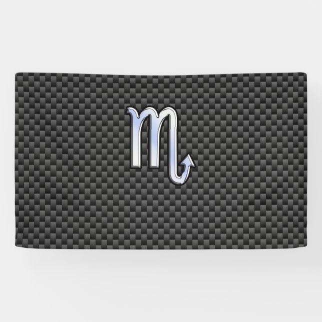 Banderoles Scorpio signe Zodiac Astrologie Fibre de Carbone (Horizontal)