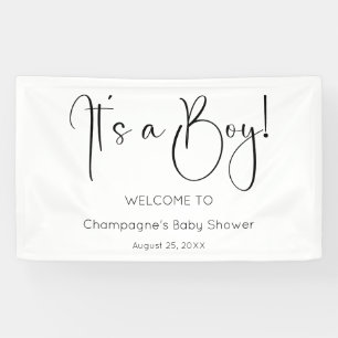 Banderoles Script moderne C'est un Baby shower garçon