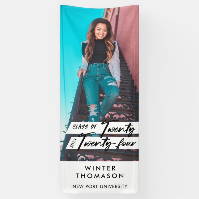 Banderoles Script moderne Gradué Vingt-deux photo (Vertical)