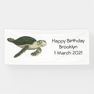 Banderoles Sea turtle cartoon