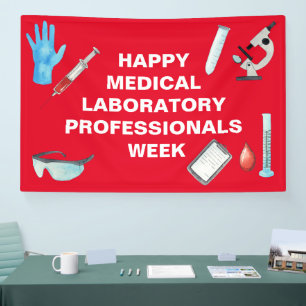 Banderoles Semaine de laboratoire professionnelle Médicale