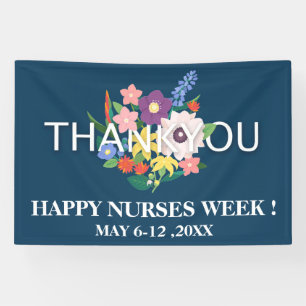 Banderoles Semaine nationale des infirmières Floral Merci Ban