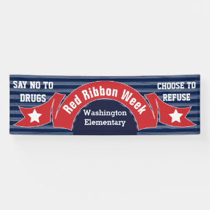 Banderoles Semaine rouge de ruban - la drogue libèrent la