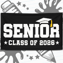 Banderoles Senior Class of 2026 Bold Graduation Typography