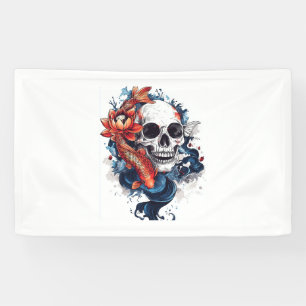 Banderoles Sérénité du crâne et de Koi