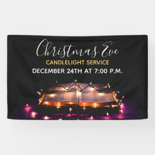 Banderoles Service aux chandelles de Noël de l'église
