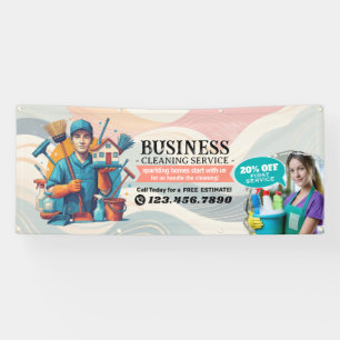 Banderoles Service de nettoyage de maison moderne ménage