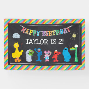 Banderoles Sesame Street Pals Chalkboard Arc-en-ciel Interdic