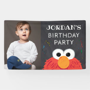 Banderoles Sesame Street   Tableau à craie d'anniversaire d'E