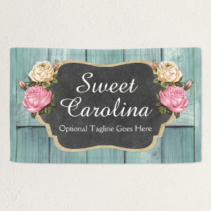 Banderoles Shabby Vintage Rose Russe Country Chalkboard