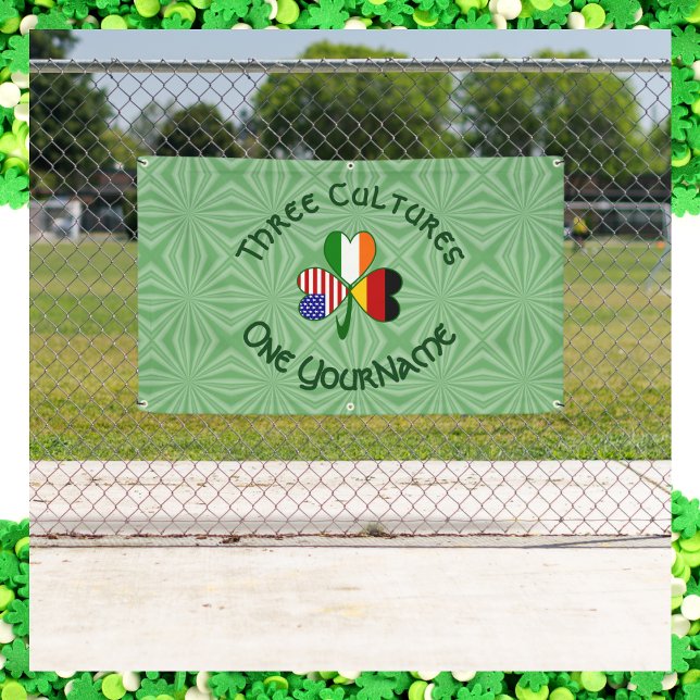 Banderoles Shamrock irlandais américain allemand personnalisé (Créateur téléchargé)
