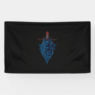 Banderoles Sigil Of Baphomet Goat Of Mendes Satan Dark Goth