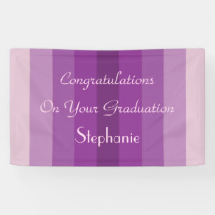 Banderoles Signe de graduation personnalisé Grèves violette