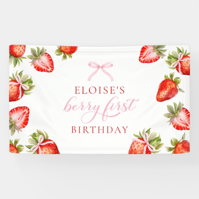 Banderoles SIGNE DU PREMIER ANNIVERSAIRE DE LA Fraise DE Berr (Horizontal)