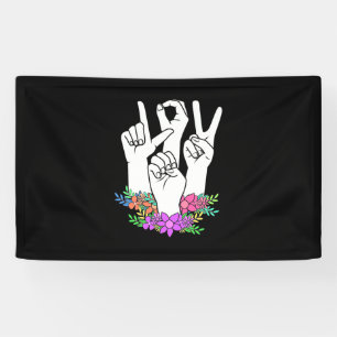 Banderoles Signe main ASL de l'enseignant