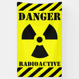 Banderoles Signe radioactif Halloween de danger