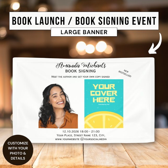 Banderoles Signer livre Auteur Écrivain Livre Lancement Bests (Créateur téléchargé)