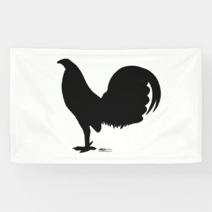 Banderoles Silhouette de coq de coq de combat