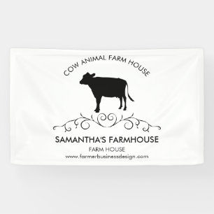Banderoles silhouette de vache animal de ferme