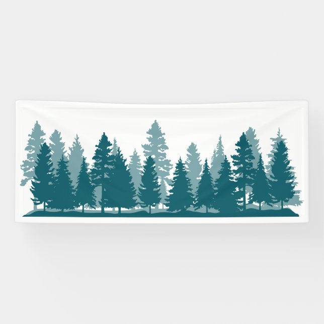 Banderoles Silhouettes des arbres (Horizontal)