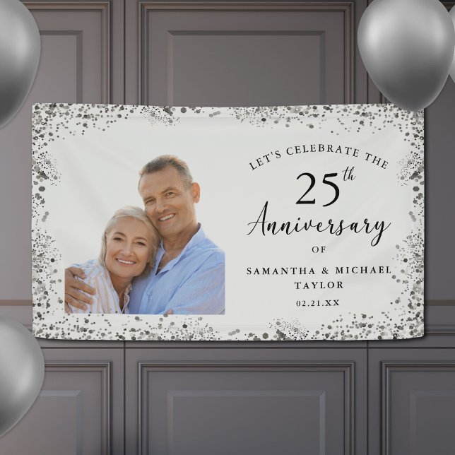 Banderoles Silver 25th Wedding Anniversary Banner (Créateur téléchargé)